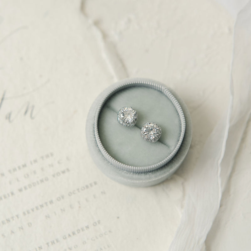 Lux crystal bridal stud earrings - Liberty in Love
