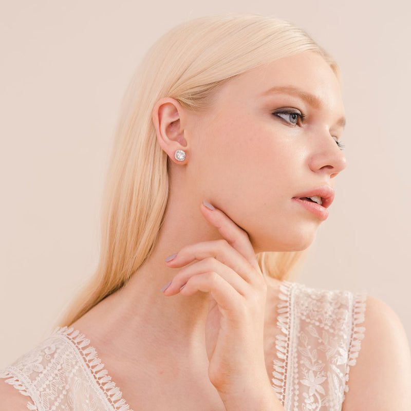 Lux crystal bridal stud earrings - Liberty in Love