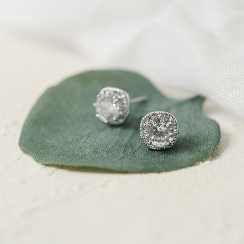 Lux crystal bridal stud earrings - Liberty in Love