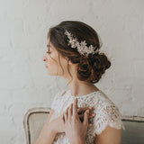 Lux curved crystal blossoms and sprigs headpiece - Liberty in Love