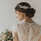 Lux curved crystal blossoms and sprigs headpiece - Liberty in Love