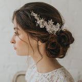 Lux curved crystal blossoms and sprigs headpiece - Liberty in Love