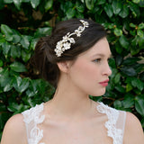 Lydia golden trailing blossoms hair clip - Liberty in Love