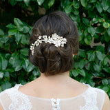 Lydia golden trailing blossoms hair clip - Liberty in Love