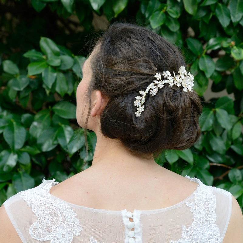 Lydia golden trailing blossoms hair clip - Liberty in Love