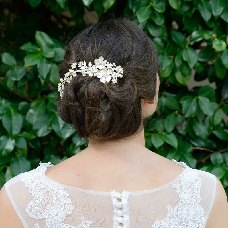 Lydia golden trailing blossoms hair clip - Liberty in Love