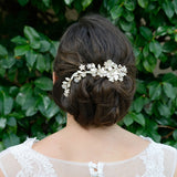 Lydia golden trailing blossoms hair clip - Liberty in Love