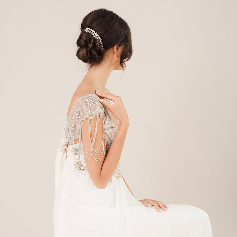Lyra crystal embellished hair comb - Liberty in Love