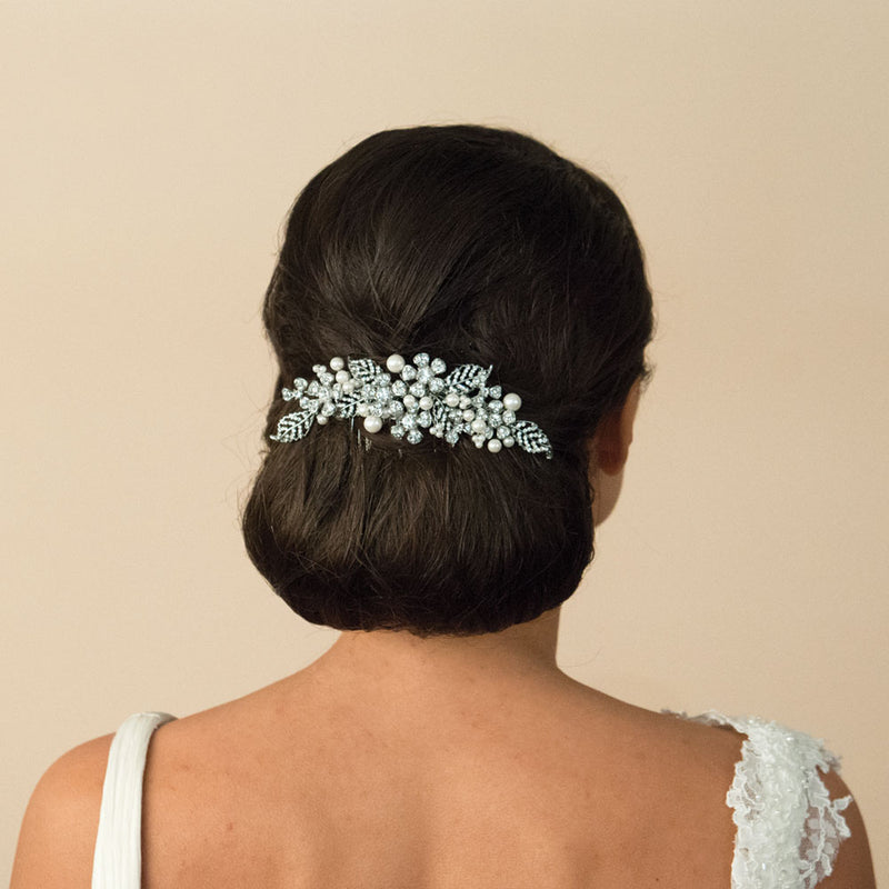 Madrid pearl blossom and leaves hair comb - Liberty in Love