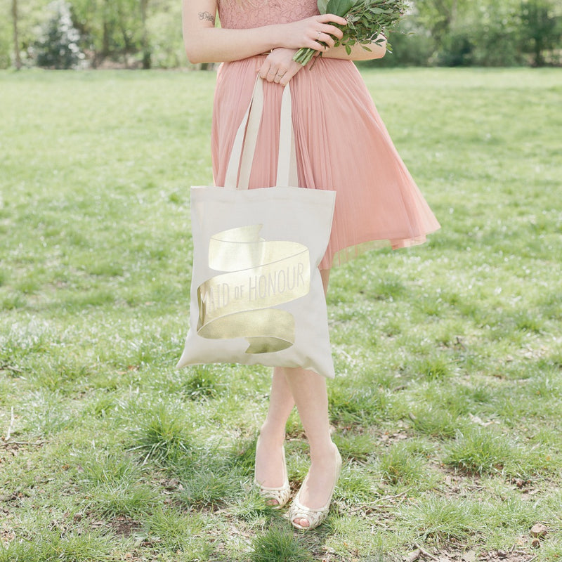 Maid of honour tote bag (gold) - Liberty in Love