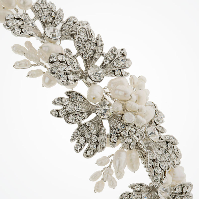 Maisie embellished blooms and sprigs headpiece - Liberty in Love