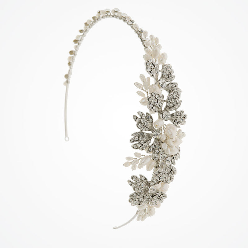 Maisie embellished blooms and sprigs headpiece - Liberty in Love