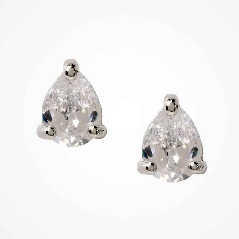 Manhattan pear cubic zirconia bridal stud earrings - Liberty in Love