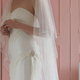 Marabou two tier tulle veil - Liberty in Love
