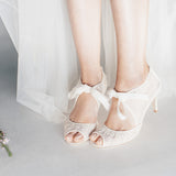 Marlow french lace and tulle booties - size 6 only - Liberty in Love