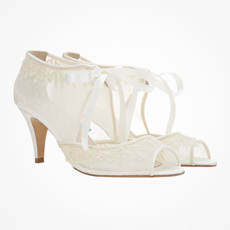 Marlow french lace and tulle booties - Liberty in Love