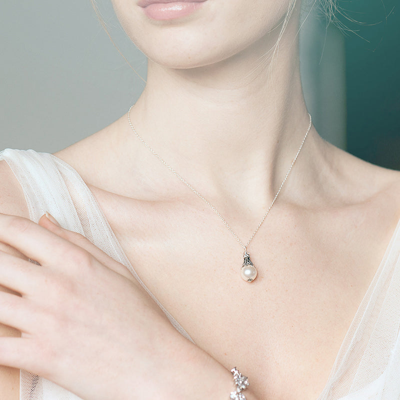 Matilda vintage inspired filigree pendant necklace - Liberty in Love