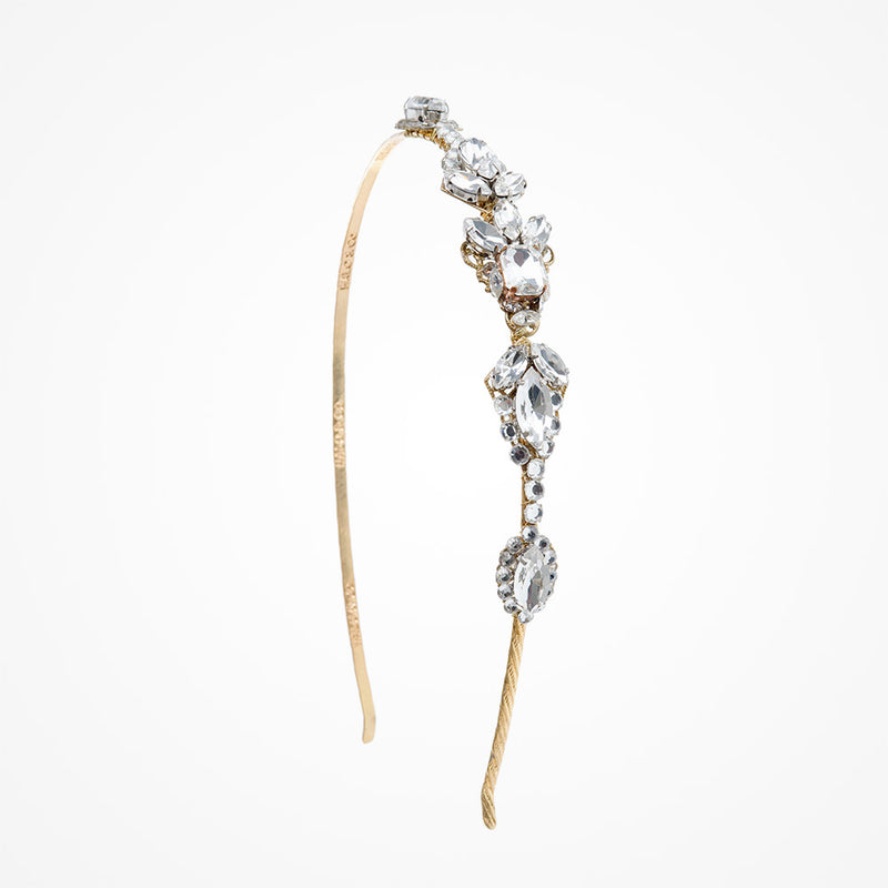 Maude crystal clusters gold headpiece - Liberty in Love