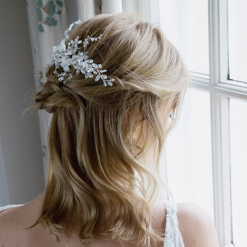 Mayflower crystal blossomed hair comb - Liberty in Love