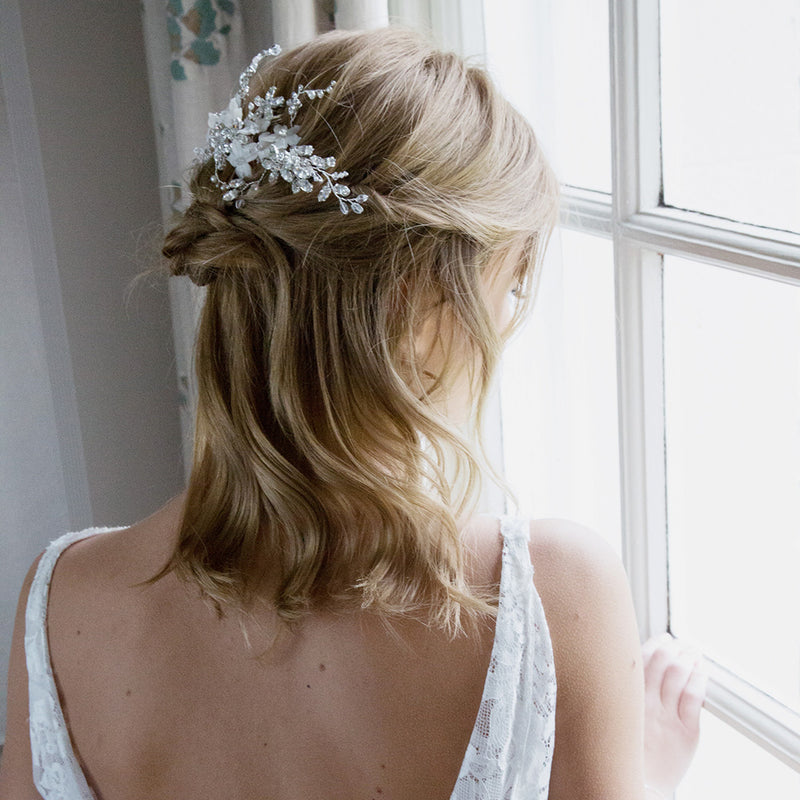 Mayflower crystal blossomed hair comb - Liberty in Love