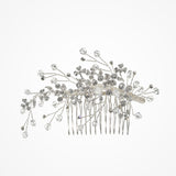 Medium silver crystal comb - Liberty in Love