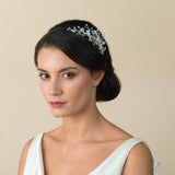 Medium silver crystal comb - Liberty in Love