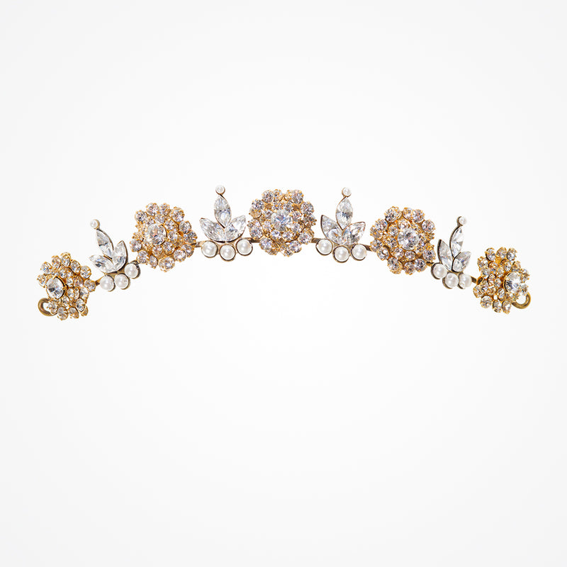 Meera clustered blossoms gold hair ornament - Liberty in Love