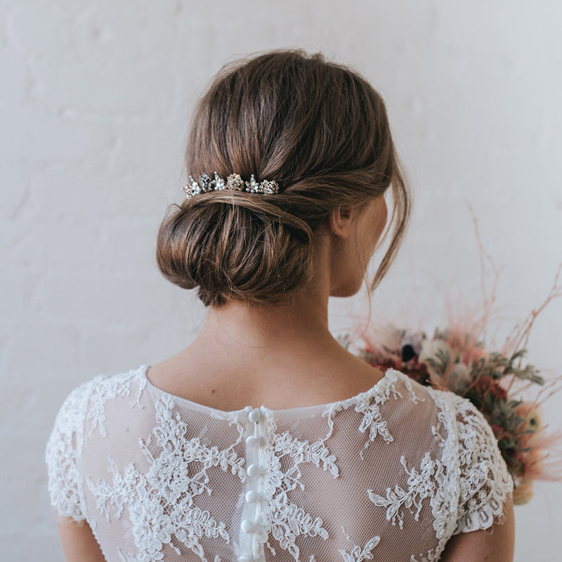 Meera clustered blossoms gold hair ornament - Liberty in Love