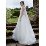 Melbourne blush blossom embellished tulle veil - Liberty in Love