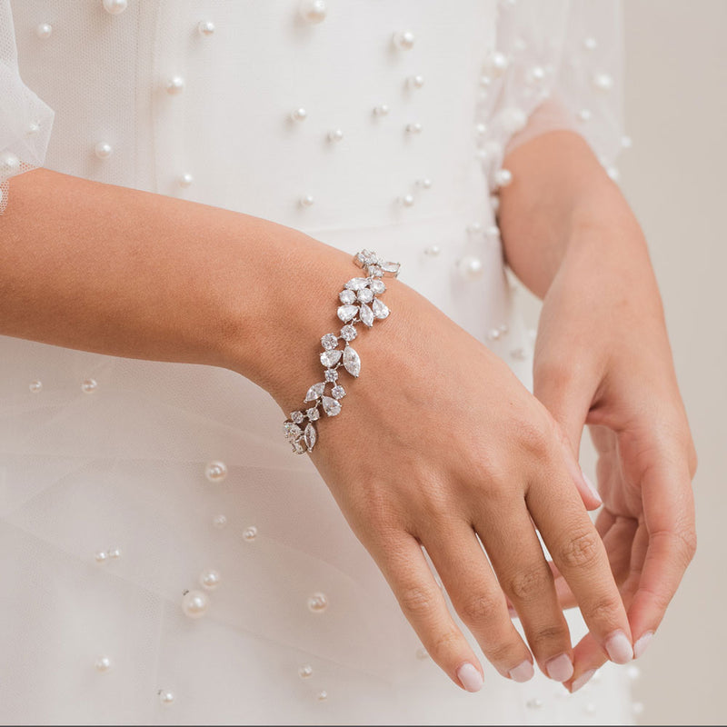 Merryn crystal floral bracelet - Liberty in Love