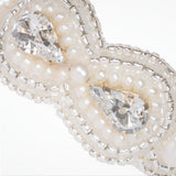 Miami beaded bridal cuff with Swarovski crystal - Liberty in Love