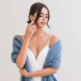 Mid blue faux fur slim stole - Liberty in Love