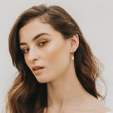 Mimi emerald-cut crystal drop rose gold earrings - Liberty in Love