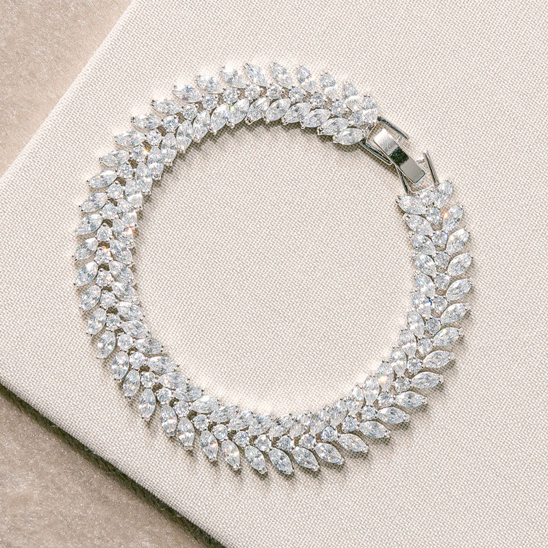 Mirabel crystal leaves bracelet - Liberty in Love
