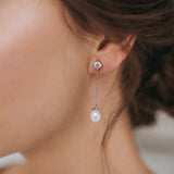 Mode chained pearl drop earrings - Liberty in Love