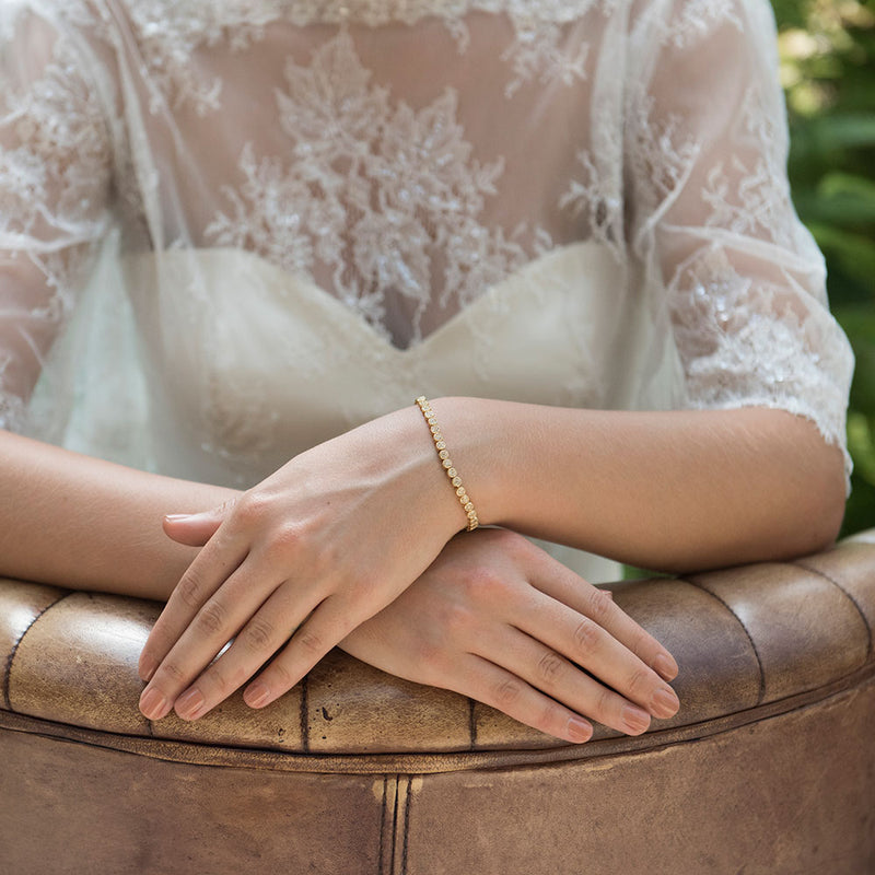 Modena gold crystal embellished bracelet - Liberty in Love