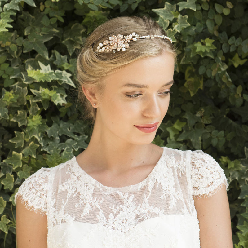 Molly rose gold floral headpiece - Liberty in Love