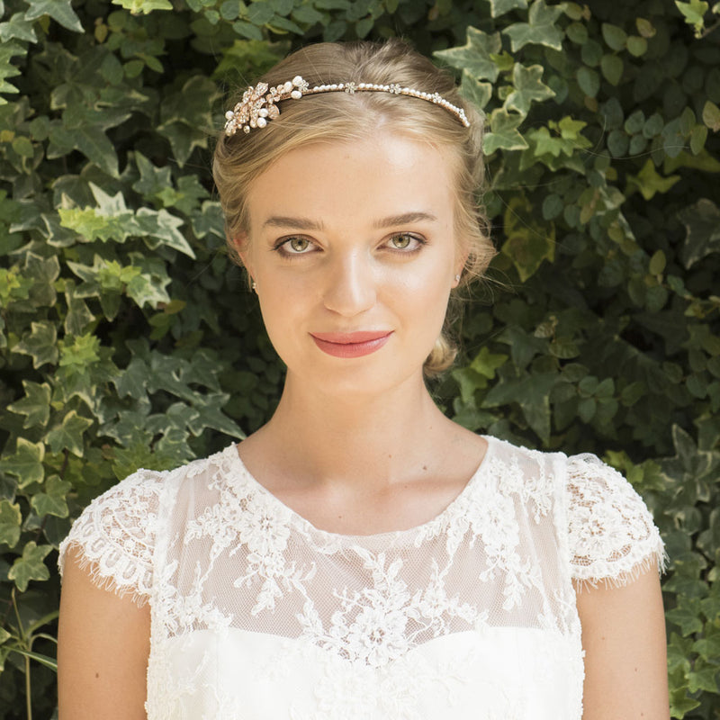Molly rose gold floral headpiece - Liberty in Love
