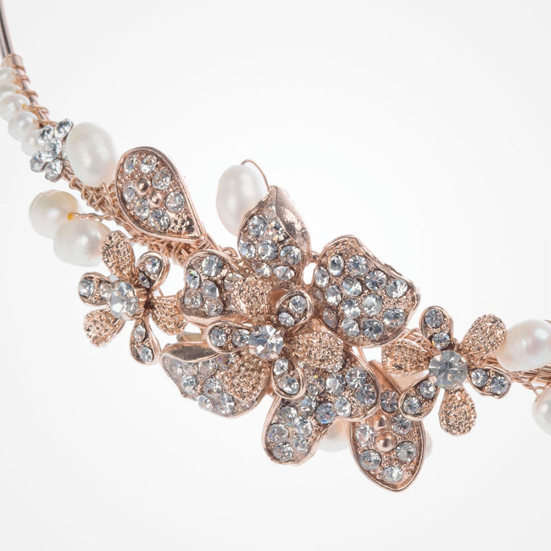 Molly rose gold floral headpiece - Liberty in Love