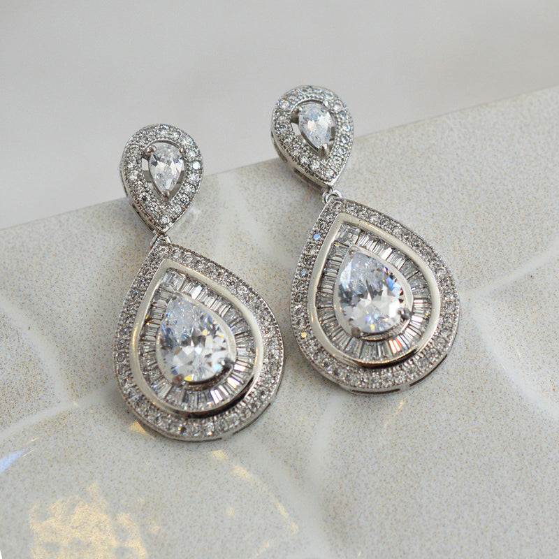 Montgomery crystal teardrop earrings - Liberty in Love