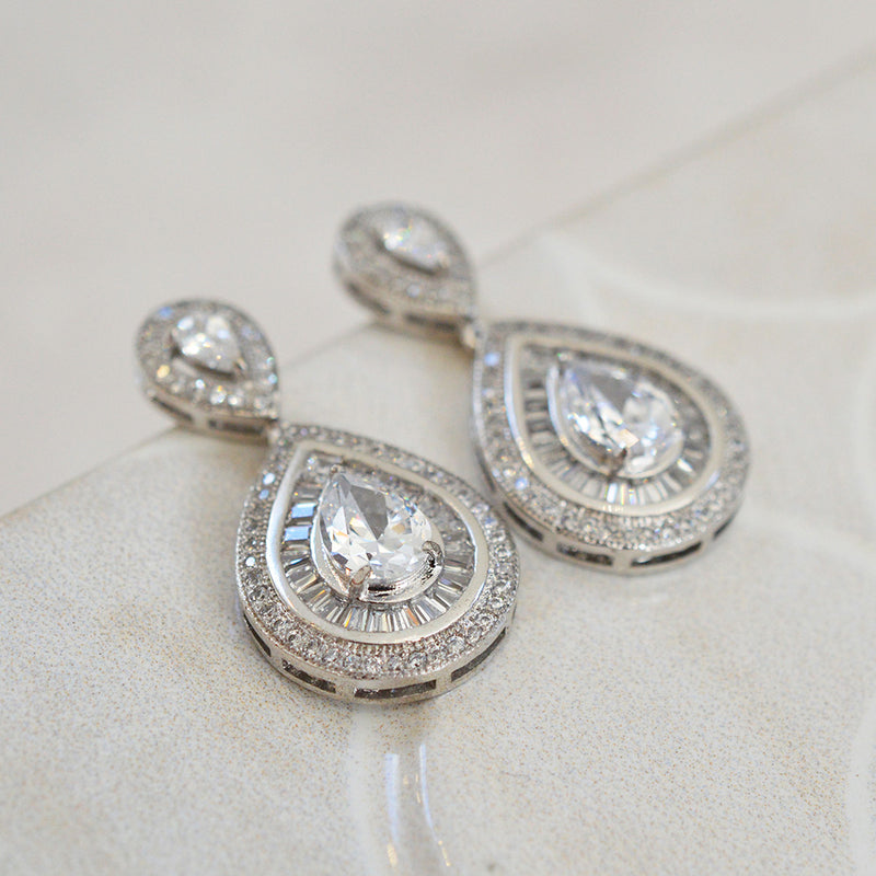 Montgomery crystal teardrop earrings - Liberty in Love
