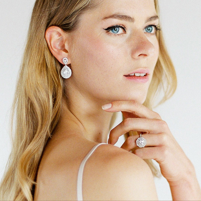 Montgomery crystal teardrop earrings - Liberty in Love
