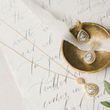 Montgomery gold crystal teardrop pendant necklace - Liberty in Love