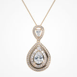 Montgomery gold crystal teardrop pendant necklace - Liberty in Love