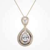 Montgomery gold crystal teardrop pendant necklace - Liberty in Love