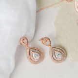 Montgomery rose gold necklace and earrings bridal jewellery set - Liberty in Love