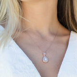 Montgomery rose gold crystal teardrop pendant necklace - Liberty in Love