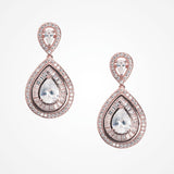 Montgomery rose gold crystal teardrop earrings - Liberty in Love