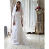Moonshine tulle veil with floral motifs - Liberty in Love