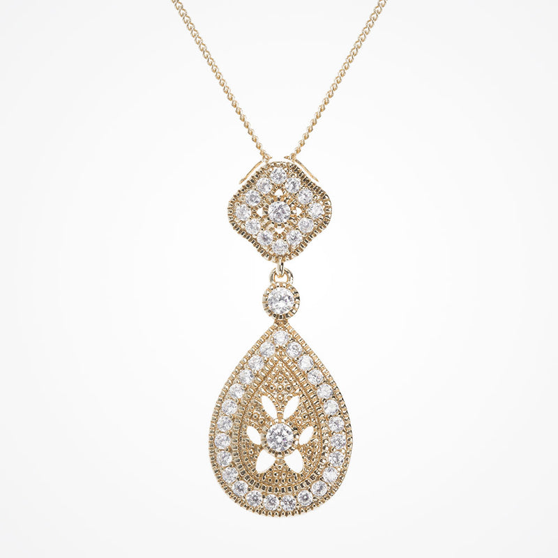 Moonstruck gold crystal pendant necklace - Liberty in Love